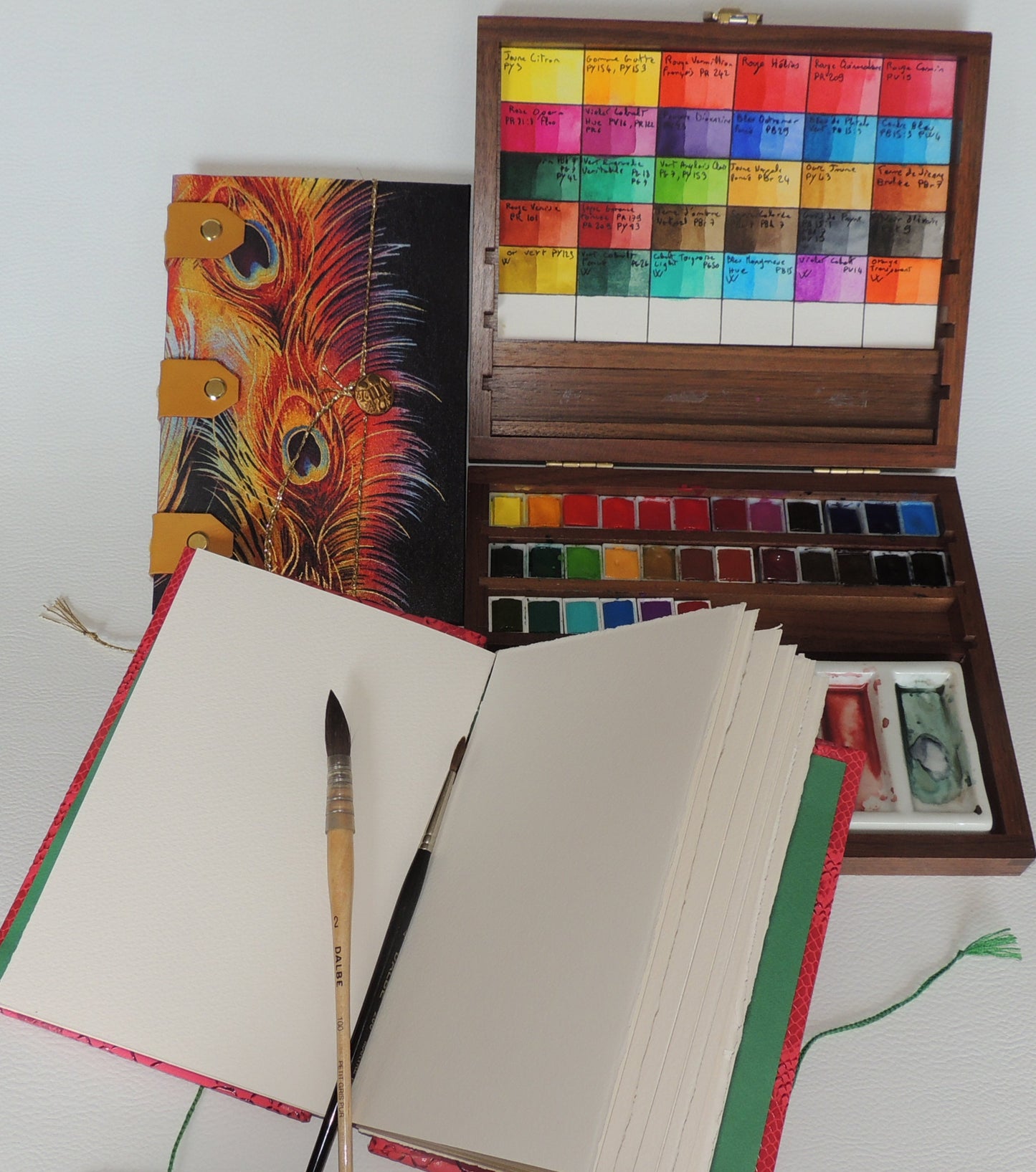 Carnet d'artiste, papier aquarelle 100% coton, 13x19.5cm
