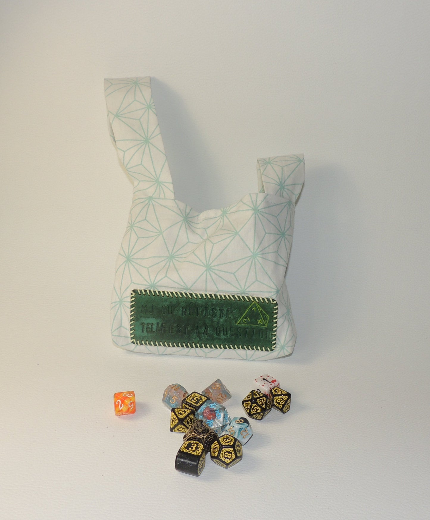 Sac à nœud japonais pour dés de jeux de rôle