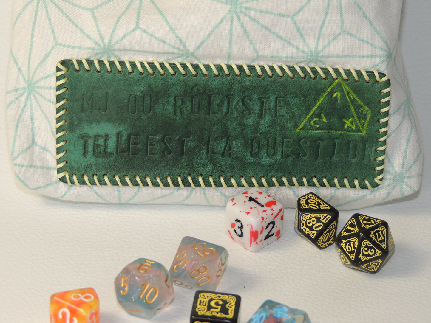 Sac à nœud japonais pour dés de jeux de rôle