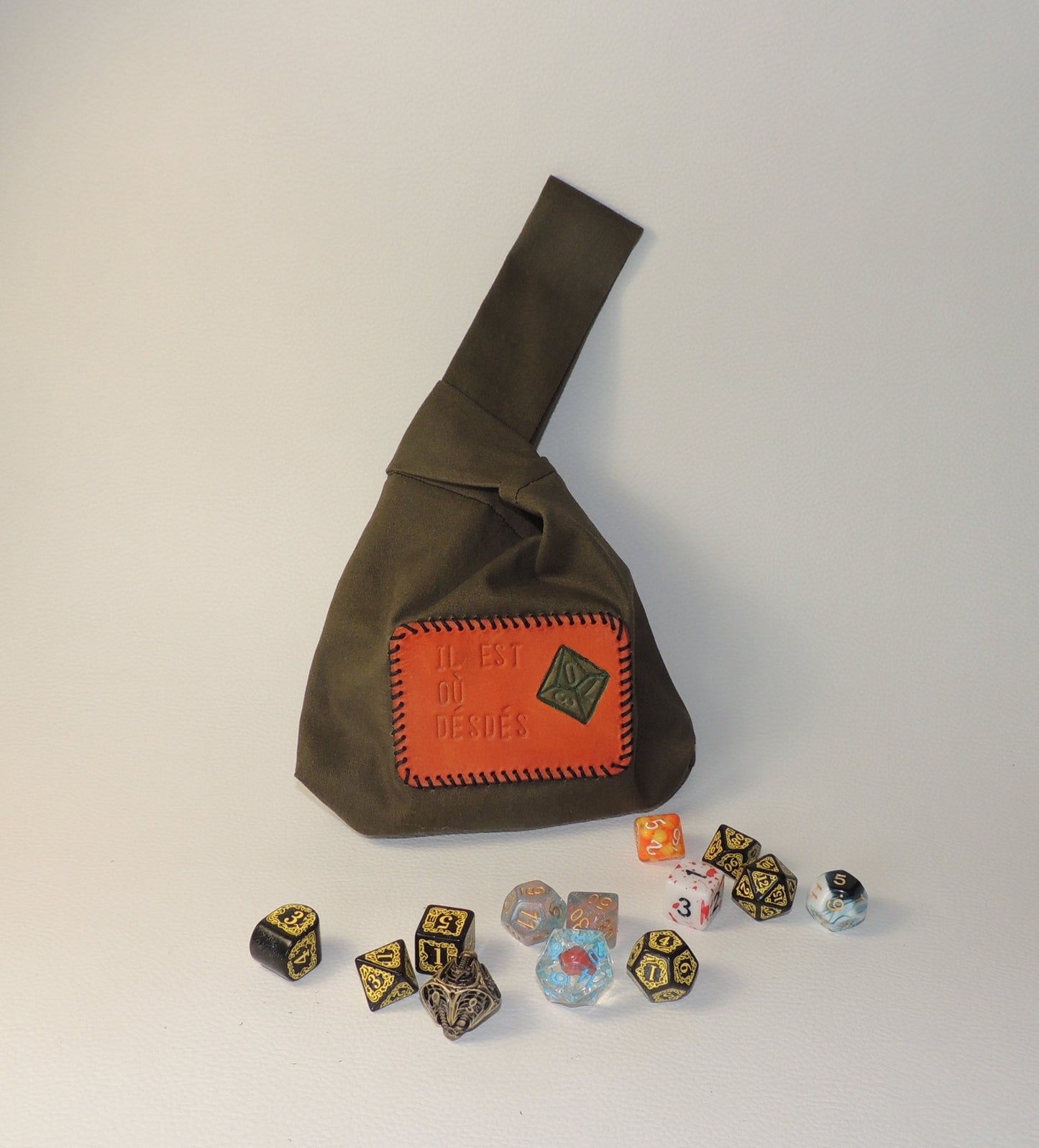 Sac à nœud japonais pour dés de jeux de rôle