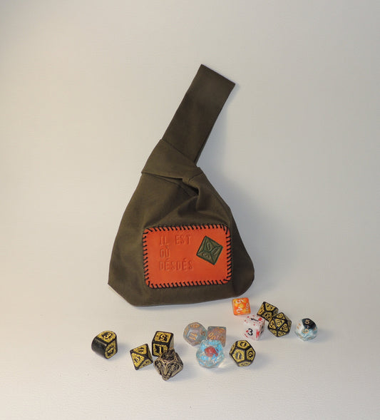 Sac à nœud japonais pour dés de jeux de rôle
