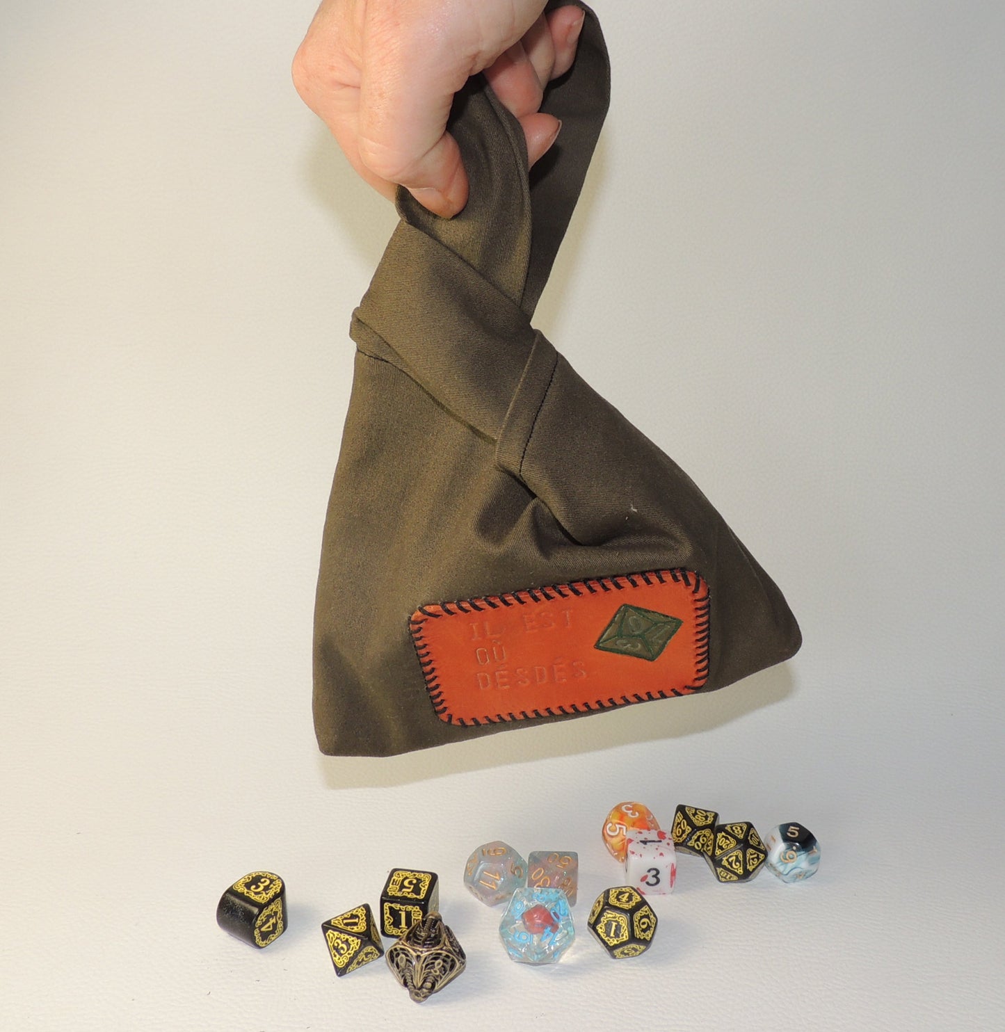 Sac à nœud japonais pour dés de jeux de rôle