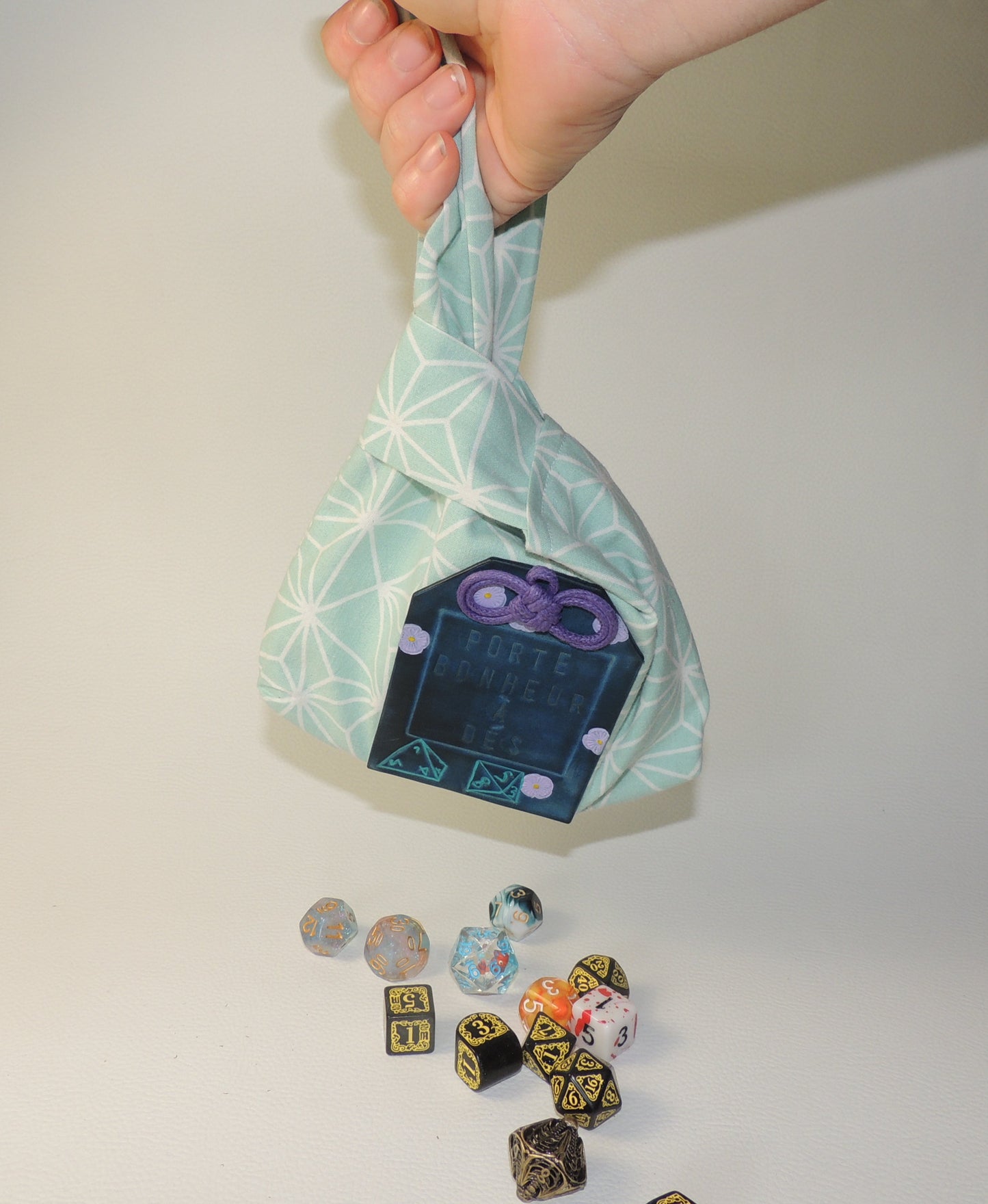 Sac à nœud japonais pour dés de jeux de rôle