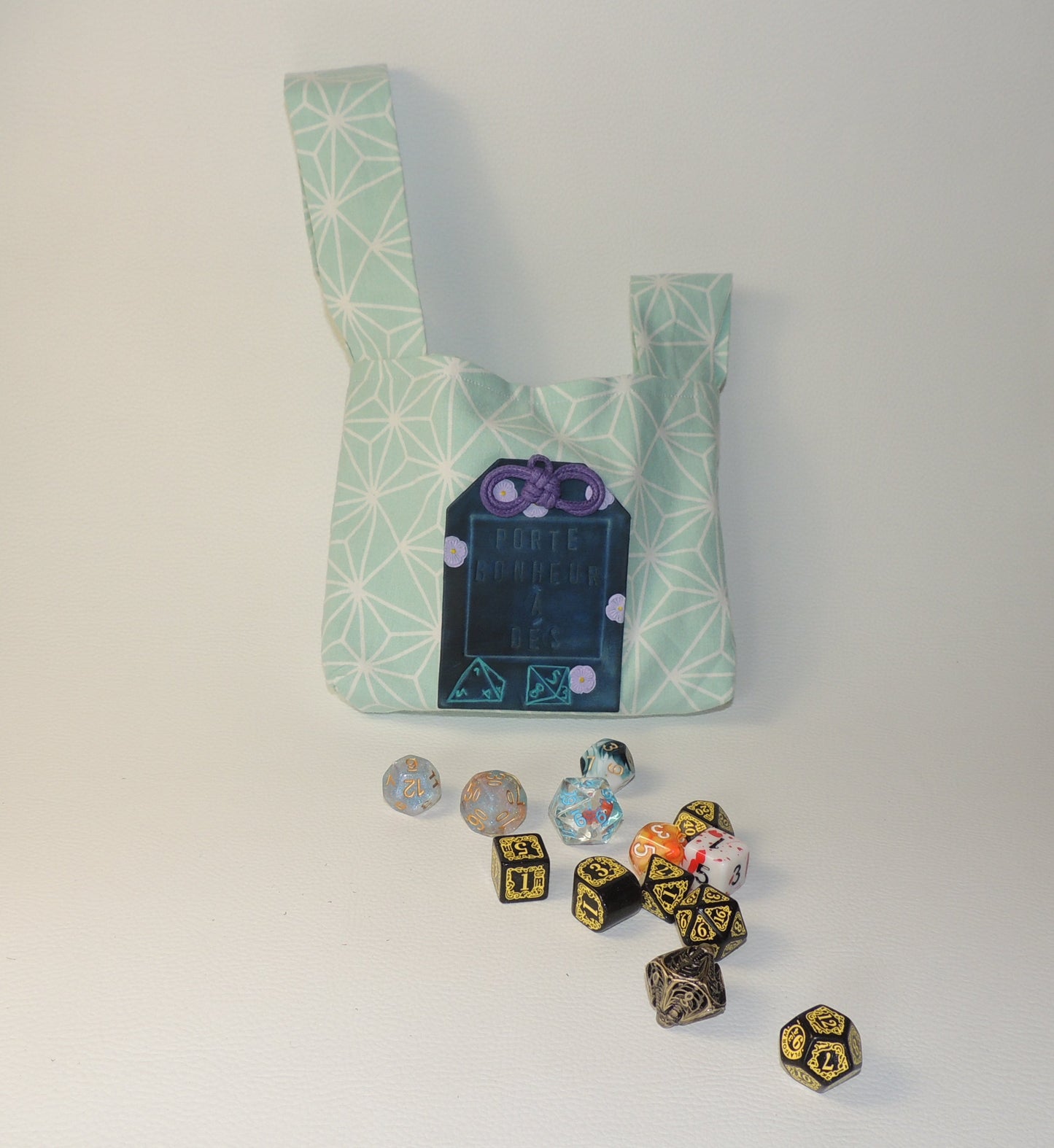 Sac à nœud japonais pour dés de jeux de rôle